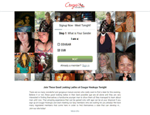 Tablet Screenshot of cougarhookups.com